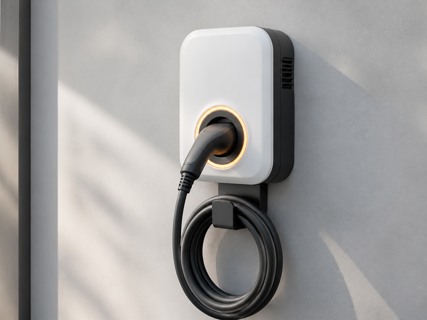AC wallbox EV charger concept render