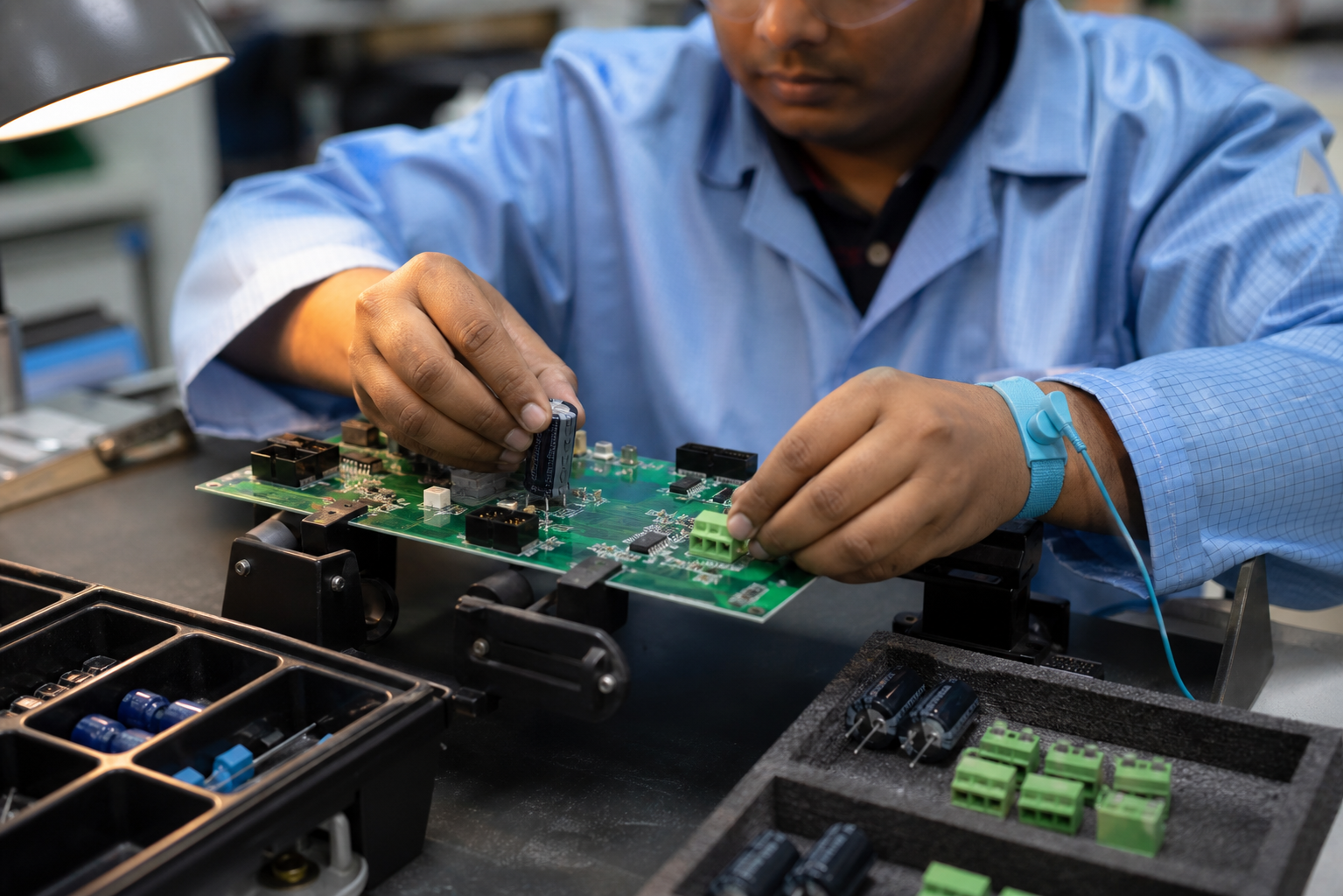 Through-hole and selective soldering