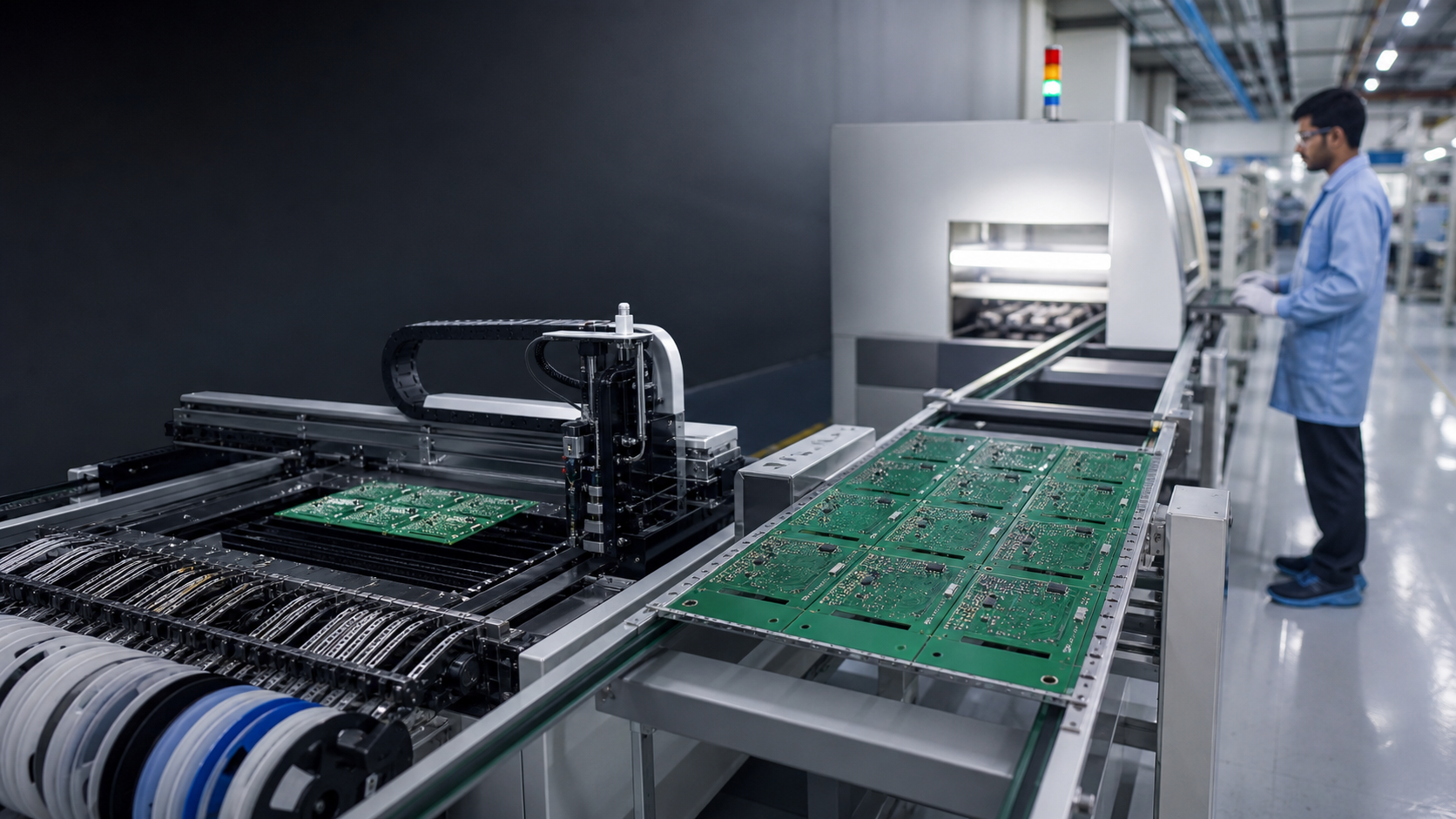 SMT assembly line managed by SRM Designs